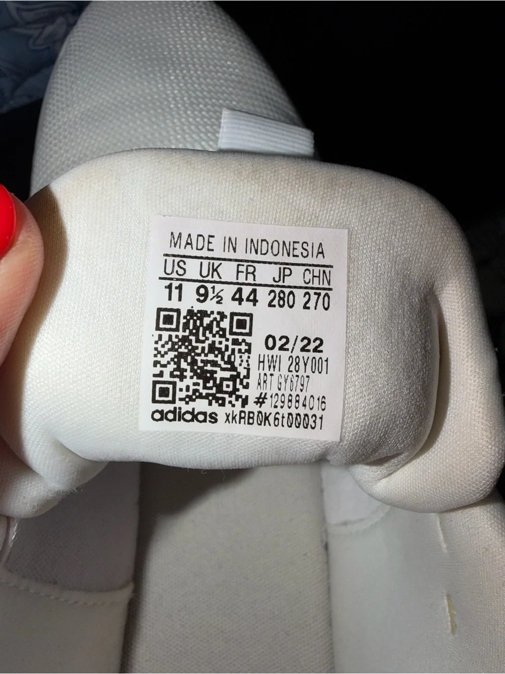 adidas White Sneakers with Neon Yellow, Peach, and Coral Stripes